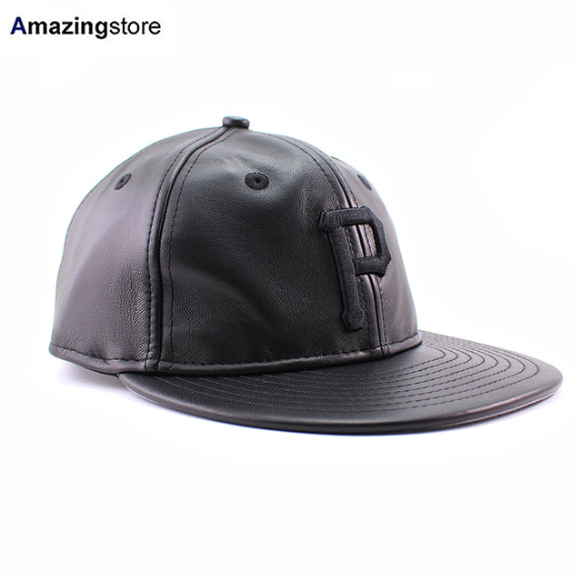 ニューエラ キャップ RC9FIFTY ストラップバック ピッツバーグ パイレーツ MLB GENUINE LEATHER RETRO CROWN STRAPBACK CAP BLACKOUT