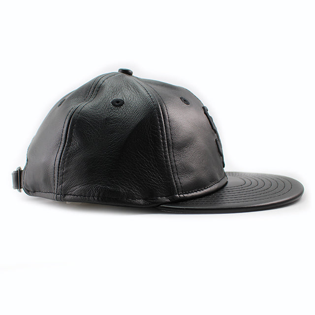 ニューエラ キャップ RC9FIFTY ストラップバック ボストン レッドソックス MLB GENUINE LEATHER RETRO CROWN STRAPBACK CAP BLACKOUT