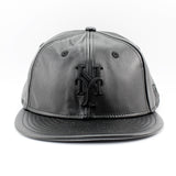 ニューエラ キャップ RC9FIFTY ストラップバック ニューヨーク メッツ MLB GENUINE LEATHER RETRO CROWN STRAPBACK CAP BLACKOUT