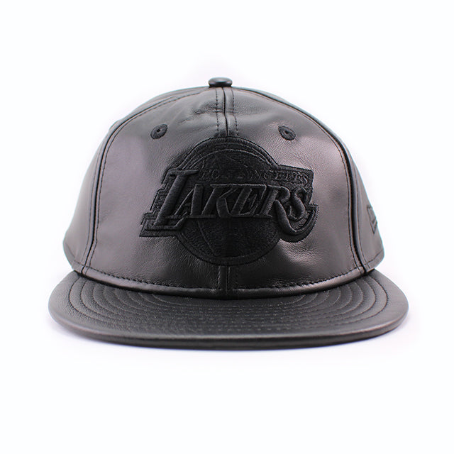 ニューエラ キャップ RC9FIFTY ストラップバック ロサンゼルス レイカーズ NBA GENUINE LEATHER RETRO CROWN STRAPBACK CAP BLACKOUT