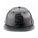 ニューエラ キャップ RC9FIFTY ストラップバック サンディエゴ パドレス MLB GENUINE LEATHER RETRO CROWN STRAPBACK CAP BLACKOUT