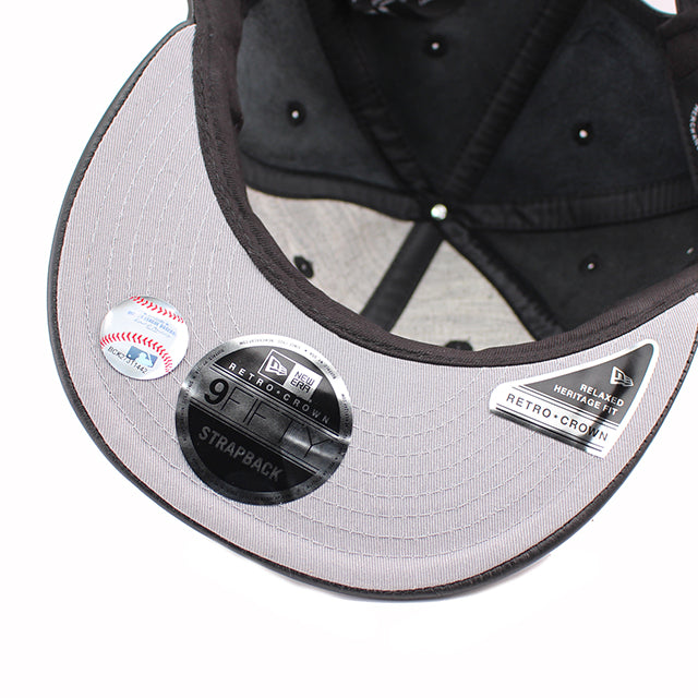 ニューエラ キャップ RC9FIFTY スナップバック ニューヨーク ヤンキース MLB GENUINE LEATHER RETRO CROWN SNAPBACK CAP BLACKOUT