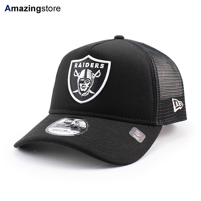 ニューエラ メッシュキャップ 9FORTY ラスベガス レイダース NFL A-FRAME TRUCKER MESH CAP BLACK