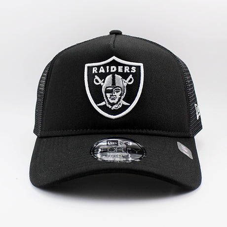 ニューエラ メッシュキャップ 9FORTY ラスベガス レイダース NFL A-FRAME TRUCKER MESH CAP BLACK