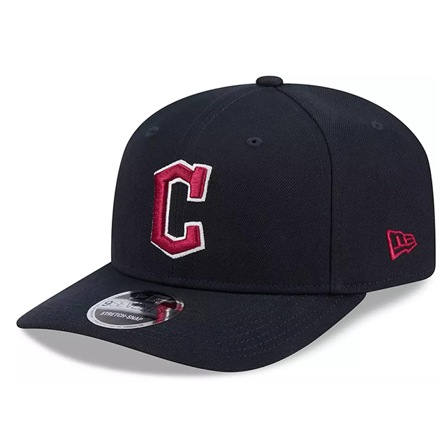 ニューエラ キャップ 9SEVENTY ストレッチ スナップバック クリーブランド ガーディアンズ MLB CITY CONNECT STRETCH SNAPBACK CAP NAVY