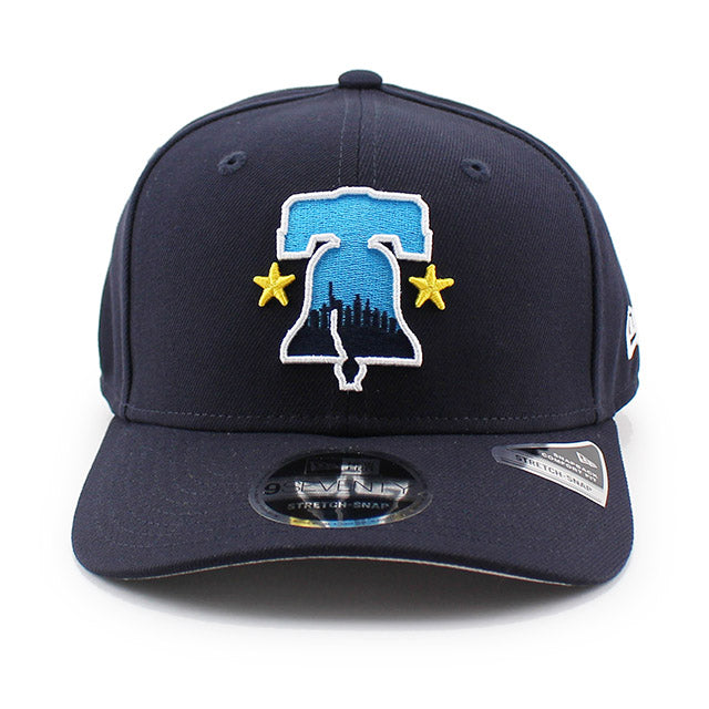 ニューエラ キャップ 9SEVENTY ストレッチ スナップバック フィラデルフィア フィリーズ MLB CITY CONNECT STRETCH SNAPBACK CAP NAVY