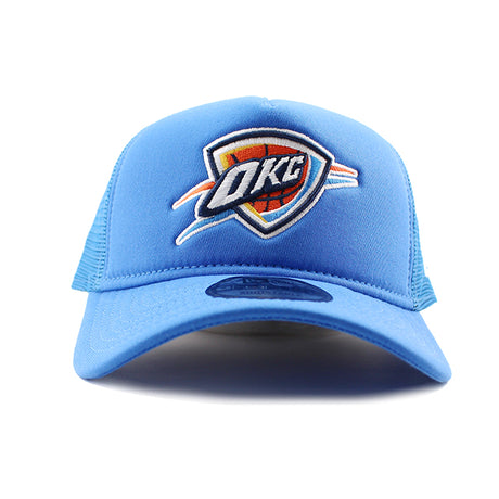 ニューエラ メッシュキャップ 9FORTY オクラホマシティ サンダー NBA A-FRAME TRUCKER MESH CAP BLUE