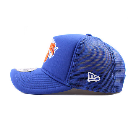 ニューエラ メッシュキャップ 9FORTY ニューヨーク ニックス NBA A-FRAME TRUCKER MESH CAP BLUE