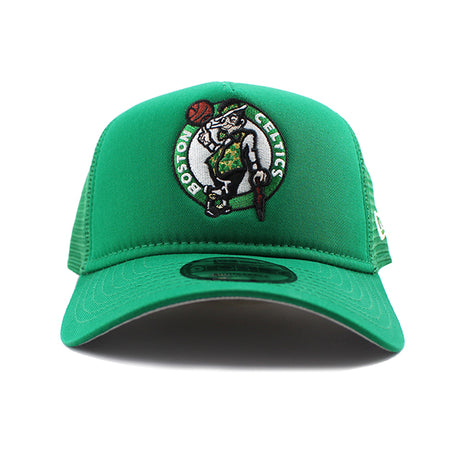 ニューエラ メッシュキャップ 9FORTY ボストン セルティックス NBA A-FRAME TRUCKER MESH CAP GREEN