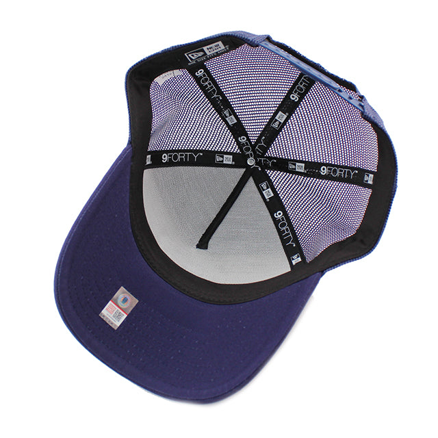 ニューエラ メッシュキャップ 9FORTY ジョージタウン ホヤス NCAA A-FRAME TRUCKER MESH CAP NAVY