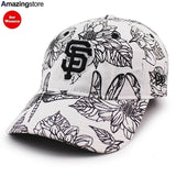 女性用 ニューエラ キャップ 9TWENTY ストラップバック サンフランシスコ ジャイアンツ MLB FLORAL STRAPBACK CAP WHITE