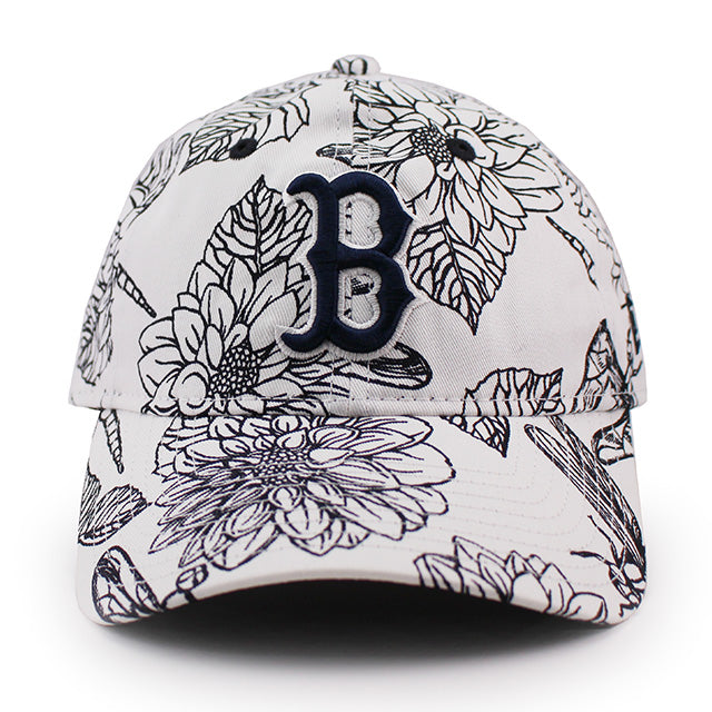 女性用 ニューエラ キャップ 9TWENTY ストラップバック ボストン レッドソックス MLB FLORAL STRAPBACK CAP WHITE