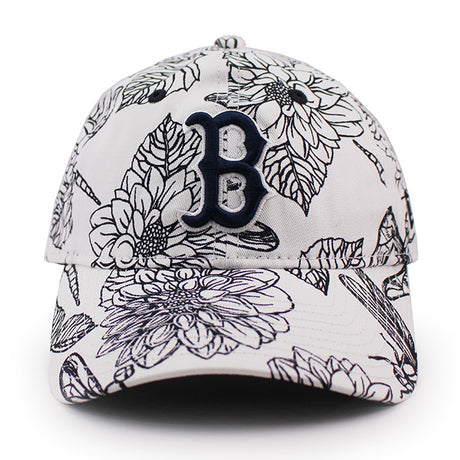 女性用 ニューエラ キャップ 9TWENTY ストラップバック ボストン レッドソックス MLB FLORAL STRAPBACK CAP WHITE