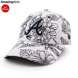 女性用 ニューエラ キャップ 9TWENTY ストラップバック アトランタ ブレーブス MLB FLORAL STRAPBACK CAP WHITE