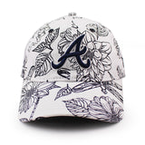 女性用 ニューエラ キャップ 9TWENTY ストラップバック アトランタ ブレーブス MLB FLORAL STRAPBACK CAP WHITE