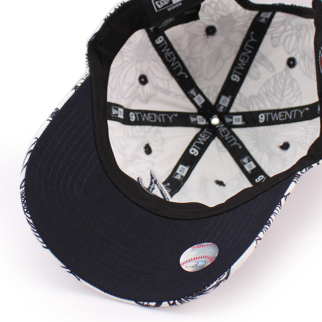 女性用 ニューエラ キャップ 9TWENTY ストラップバック アトランタ ブレーブス MLB FLORAL STRAPBACK CAP WHITE