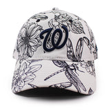 女性用 ニューエラ キャップ 9TWENTY ストラップバック ワシントン ナショナルズ MLB FLORAL STRAPBACK CAP WHITE