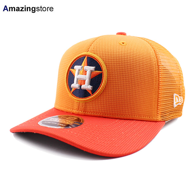 ニューエラ キャップ 9SEVENTY ストレッチ スナップバック ヒューストン アストロズ 2025 MLB SPRING TRAINING BP STRETCH MESH SNAPBACK CAP ORANGE