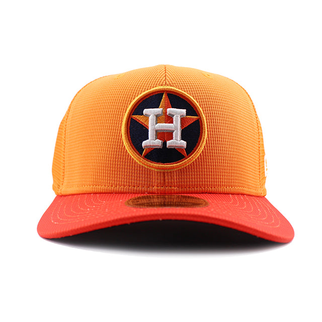 ニューエラ キャップ 9SEVENTY ストレッチ スナップバック ヒューストン アストロズ 2025 MLB SPRING TRAINING BP STRETCH MESH SNAPBACK CAP ORANGE