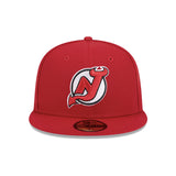 ニューエラ キャップ 59FIFTY ニュージャージー デビルス NHL TEAM BASIC FITTED CAP RED