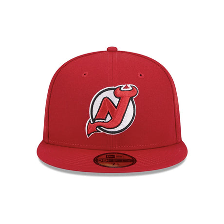 ニューエラ キャップ 59FIFTY ニュージャージー デビルス NHL TEAM BASIC FITTED CAP RED