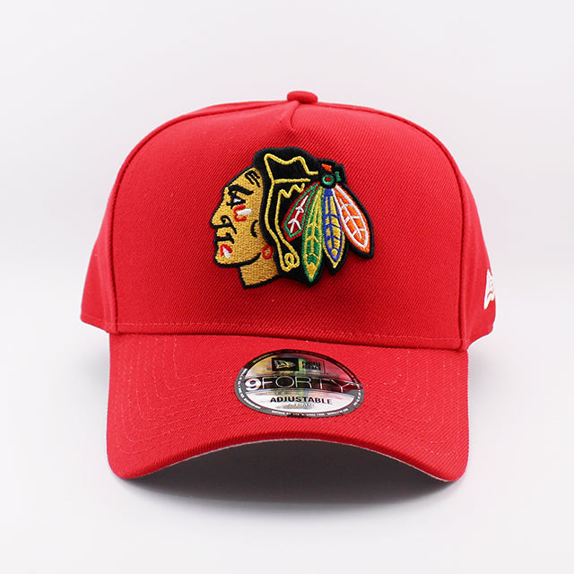 ニューエラ キャップ 9FORTY スナップバック シカゴ ブラックホークス NHL A-FRAME SNAPBACK CAP RED