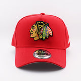 ニューエラ キャップ 9FORTY スナップバック シカゴ ブラックホークス NHL A-FRAME SNAPBACK CAP RED