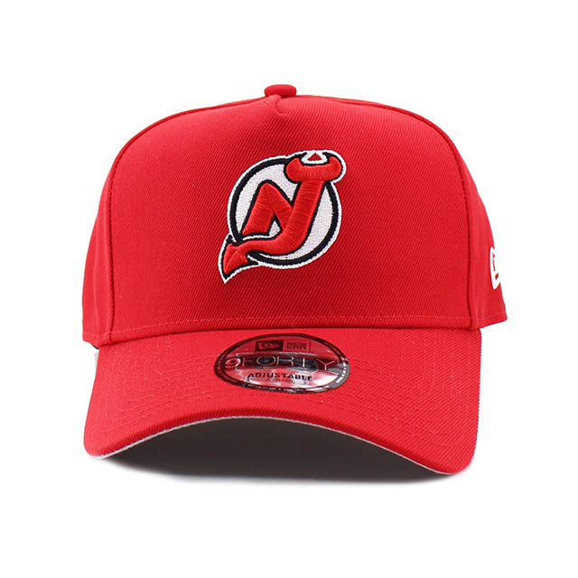 ニューエラ キャップ 9FORTY スナップバック ニュージャージー デビルス NHL A-FRAME SNAPBACK CAP RED