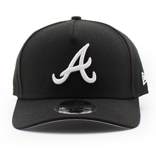 ニューエラ 9FORTY M-CROWN A-FRAME スナップバック アトランタ ブレーブス MLB SNAPBACK CAP BLACK
