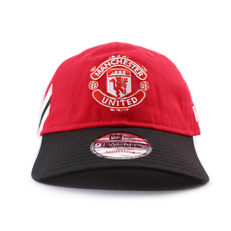 ニューエラ キャップ 9TWENTY マンチェスター ユナイテッドFC PREMIER LEAGUE BAR STRIPE STRAPBACK CAP RED BLACK