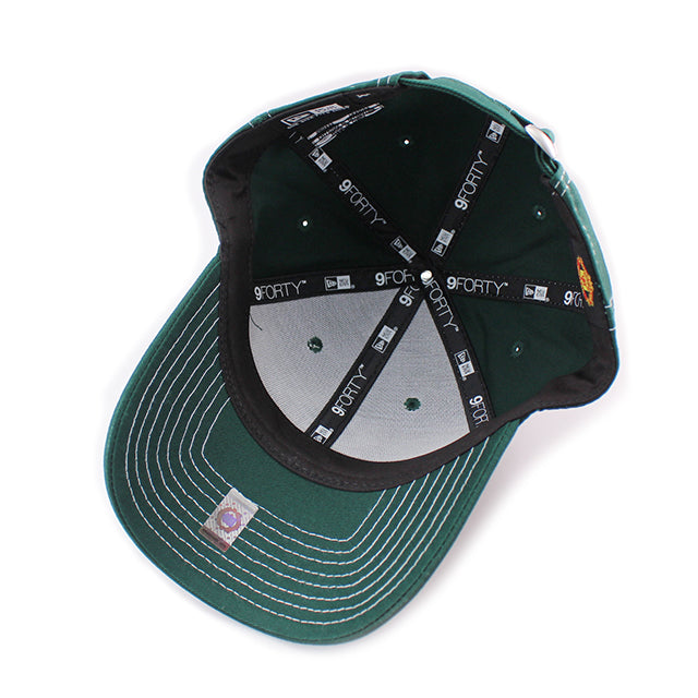 ニューエラ キャップ 9FORTY ストラップバック マンチェスター ユナイテッド FC PREMIER LEAGUE CONTRAST STITCH STRAPBACK CAP DARK GREEN