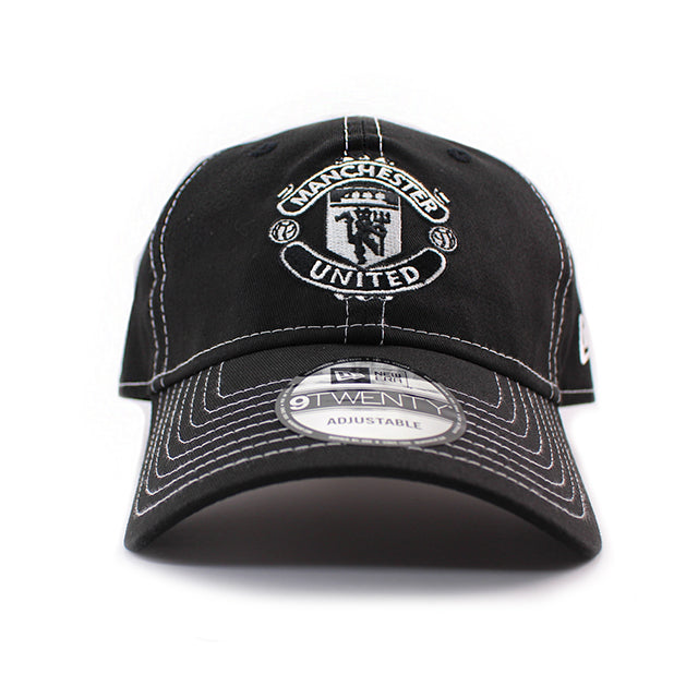 ニューエラ キャップ 9TWENTY マンチェスター ユナイテッドFC PREMIER LEAGUE CONTRAST STITCH STRAPBACK CAP BLACK