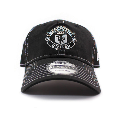 ニューエラ キャップ 9TWENTY マンチェスター ユナイテッドFC PREMIER LEAGUE CONTRAST STITCH STRAPBACK CAP BLACK