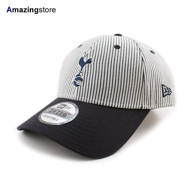 ニューエラ キャップ 9FORTY ストラップバック トッテナム ホットスパー FC PREMIER LEAGUE CONTRAST PINSTRIPE STRAPBACK CAP IVORY NAVY