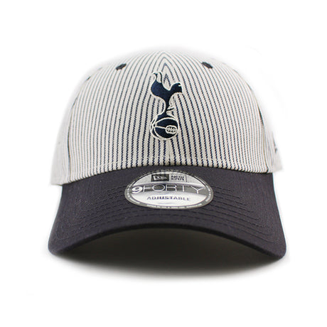 ニューエラ キャップ 9FORTY ストラップバック トッテナム ホットスパー FC PREMIER LEAGUE CONTRAST PINSTRIPE STRAPBACK CAP IVORY NAVY