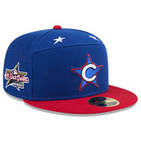 2025 MLB オールスターワークアウトモデル ニューエラ キャップ 59FIFTY シカゴ カブス 2025 MLB ALL-STAR GAME WORKOUT SPLIT PANEL FITTED CAP ROYAL BLUE