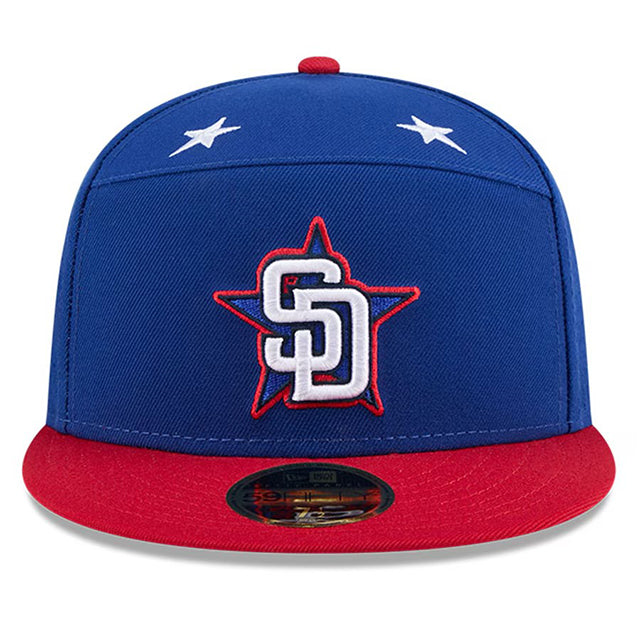 2025 MLB オールスターワークアウトモデル ニューエラ キャップ 59FIFTY サンディエゴ パドレス 2025 MLB ALL-STAR GAME WORKOUT SPLIT PANEL FITTED CAP ROYAL BLUE