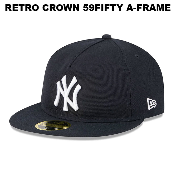 ニューエラ キャップ RC59FIFTY ニューヨーク ヤンキース MLB RETRO CROWN A-FRAME EASY FITTED CAP NAVY NEW ERA NEW YORK YANKEES