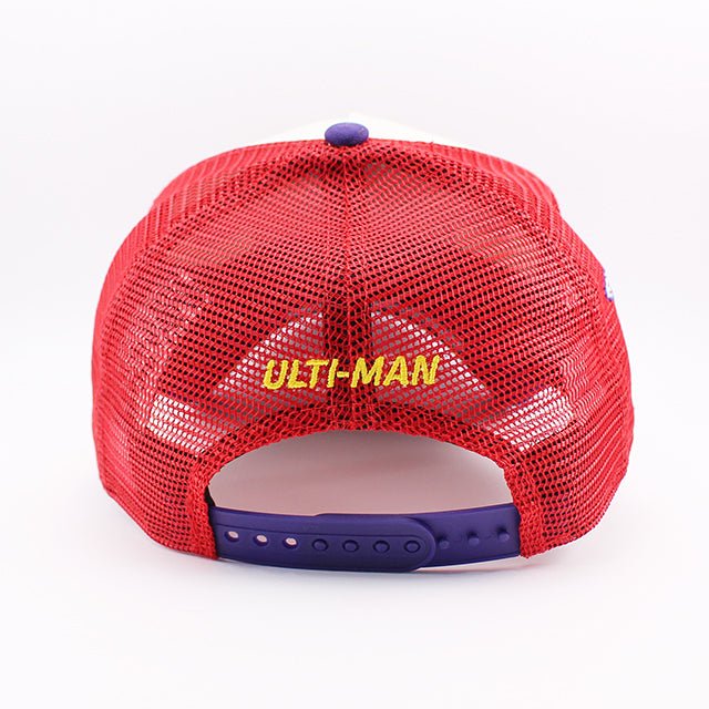 ニューエラ メッシュキャップ 9FORTY UFC A-FRAME ULTI-MAN TRUCKER MESH CAP CREAM PURPLE