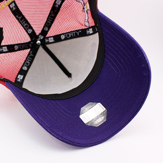 ニューエラ メッシュキャップ 9FORTY UFC A-FRAME ULTI-MAN TRUCKER MESH CAP CREAM PURPLE