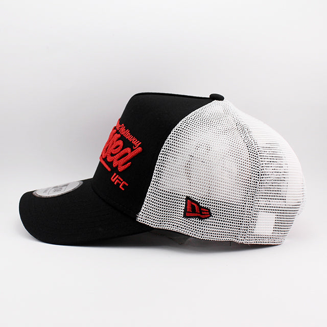 マックス ホロウェイモデル ニューエラ メッシュキャップ UFC E-FRAME MAX HOLLOWAY TRUCKER MESH CAP BLACK