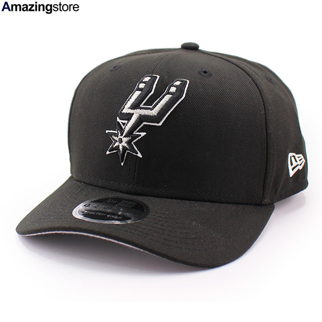 ニューエラ キャップ 9SEVENTY ストレッチ スナップバック サンアントニオ スパーズ NBA STRETCH SNAPBACK CAP BLACK