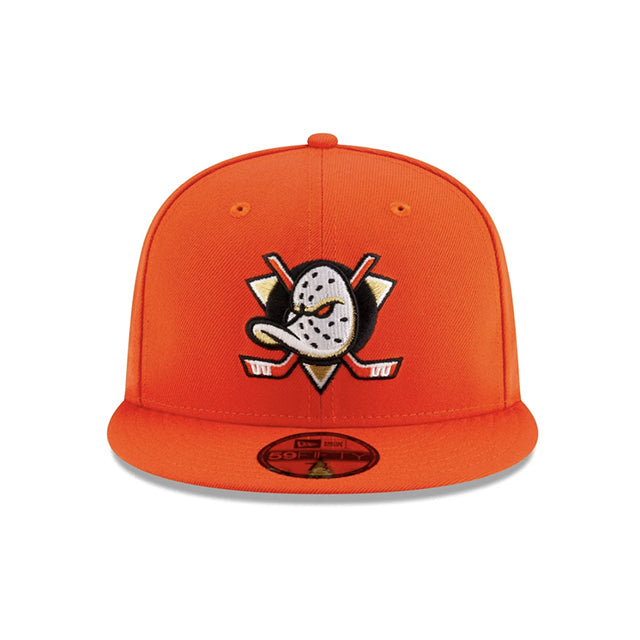 ニューエラ キャップ 59FIFTY アナハイム ダックス NHL TEAM BASIC FITTED CAP ORANGE