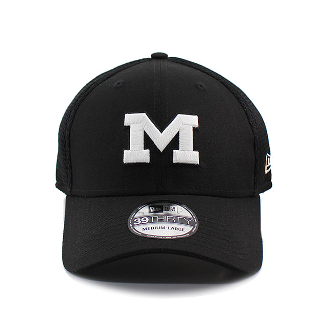 ニューエラ キャップ 39THIRTY ミシガン ウォルバリンズ NCAA NEO FLEX FIT CAP BLACK