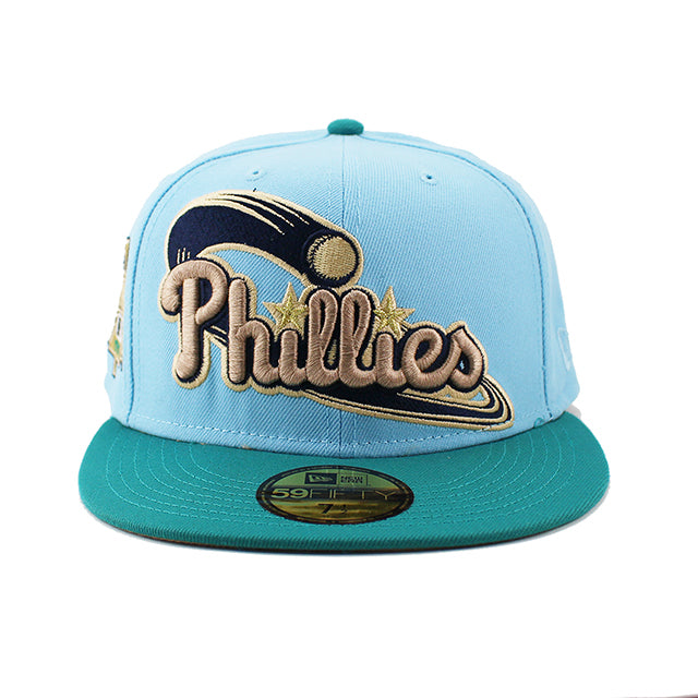 ニューエラ キャップ 59FIFTY フィラデルフィア フィリーズ MLB 1996 ALL STAR GAME BEIGE BOTTOM FITTED CAP LIGHT BLUE NEW ERA PHILADELPHIA PHILLIES