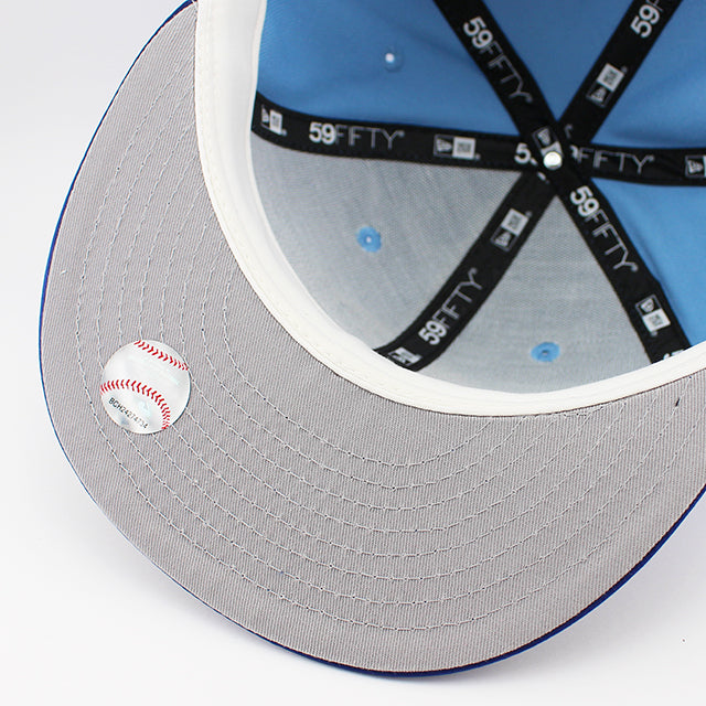 ニューエラ キャップ 59FIFTY カンザスシティ ロイヤルズ MLB 50TH GREY BOTTOM FITTED CAP LT BLUE