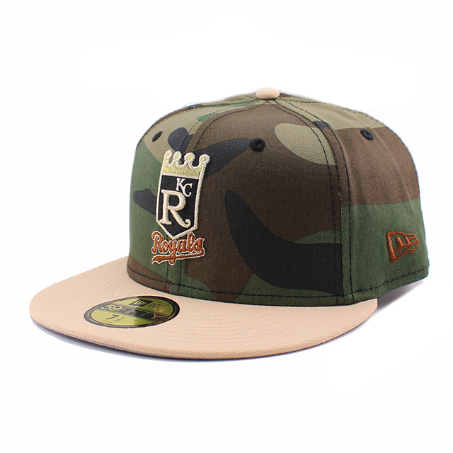 ニューエラ キャップ 59FIFTY カンザスシティ ロイヤルズ MLB 40TH ANNIVERSARY FITTED CAP WOODLAND CAMO