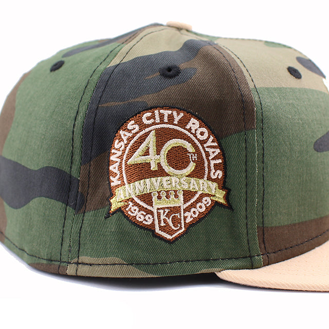 ニューエラ キャップ 59FIFTY カンザスシティ ロイヤルズ MLB 40TH ANNIVERSARY FITTED CAP WOODLAND CAMO