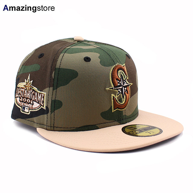 ニューエラ キャップ 59FIFTY シアトル マリナーズ MLB 2001 ALL STAR GAME FITTED CAP WOODLAND CAMO