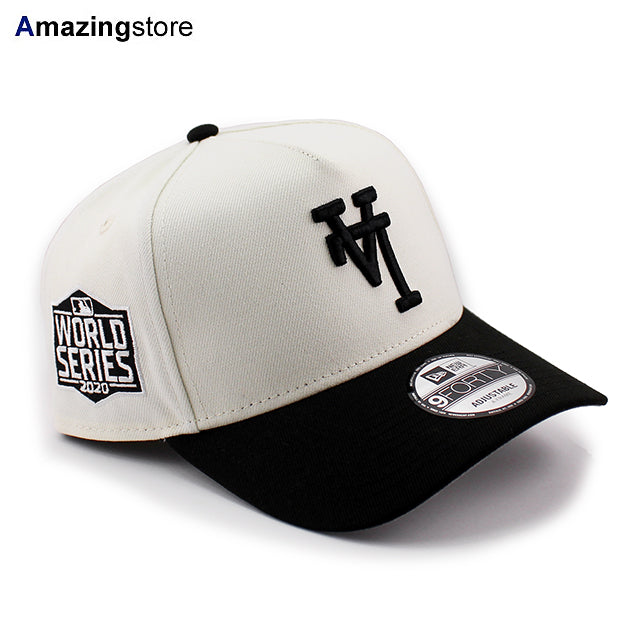 ニューエラ キャップ 9FORTY スナップバック ロサンゼルス ドジャース MLB UPSIDE 2020 WORLD SERIES A-FRAME SNAPBACK CAP CREAM BLACK